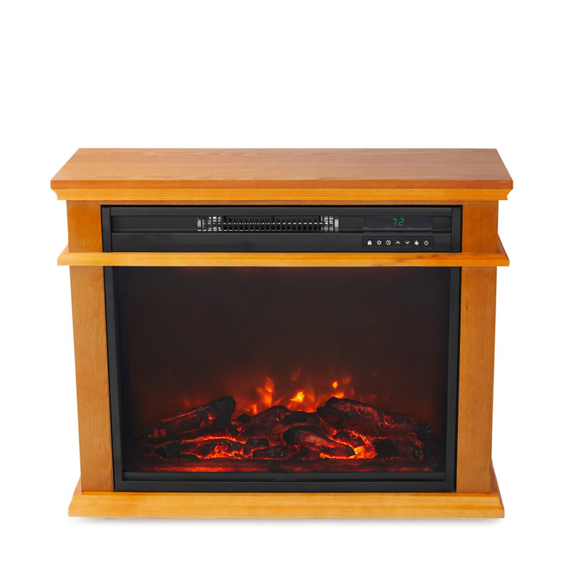 Golden Oak 1500 Watt Portable Electric Fireplace Heater with Remote Control