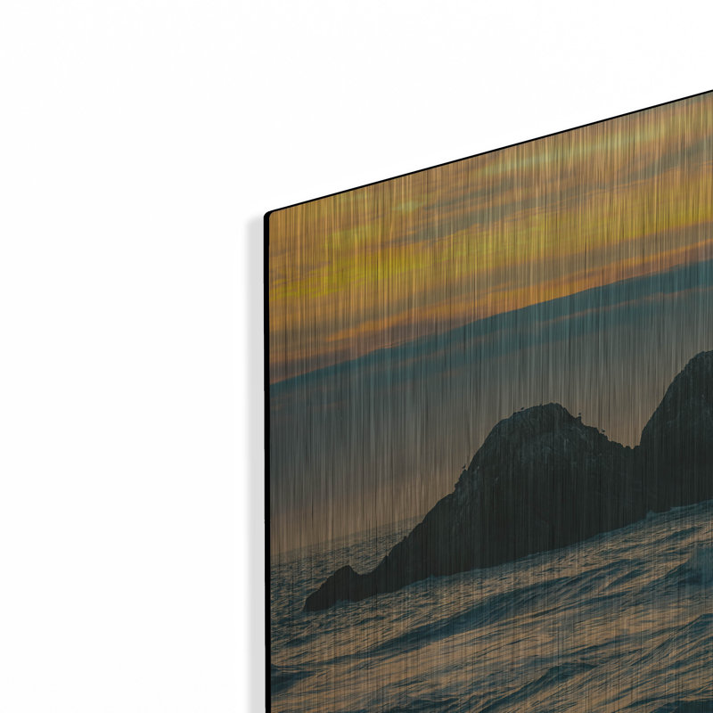  «Golden Island», art mural en métal, H 12 po x l 16 po