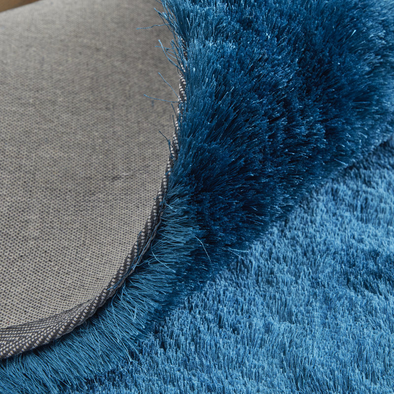 Mckee Area Rug in Deep Teal Blue, Rectangle 4'9" x 7'6"