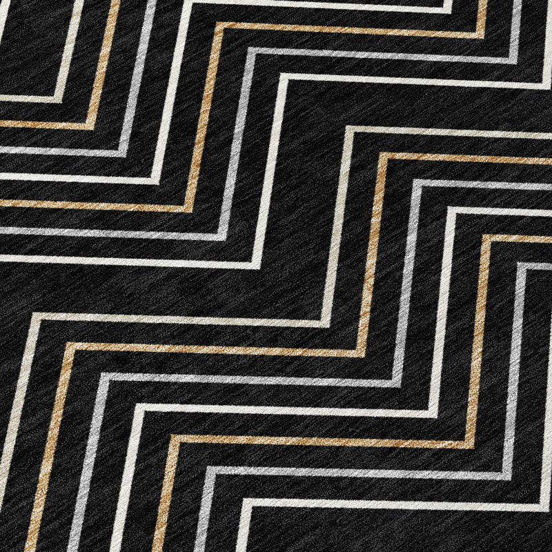 Machine Washable Indoor/Outdoor Jozwiak ACN2391 Geometric Rug, Rectangle 3' x 5'