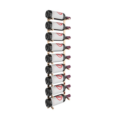 9-Bottle Wall Mounted Wine Bottle Rack