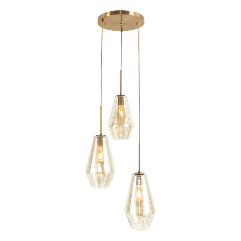 Luminaire suspendu moderne simple à 3 lumières Razja