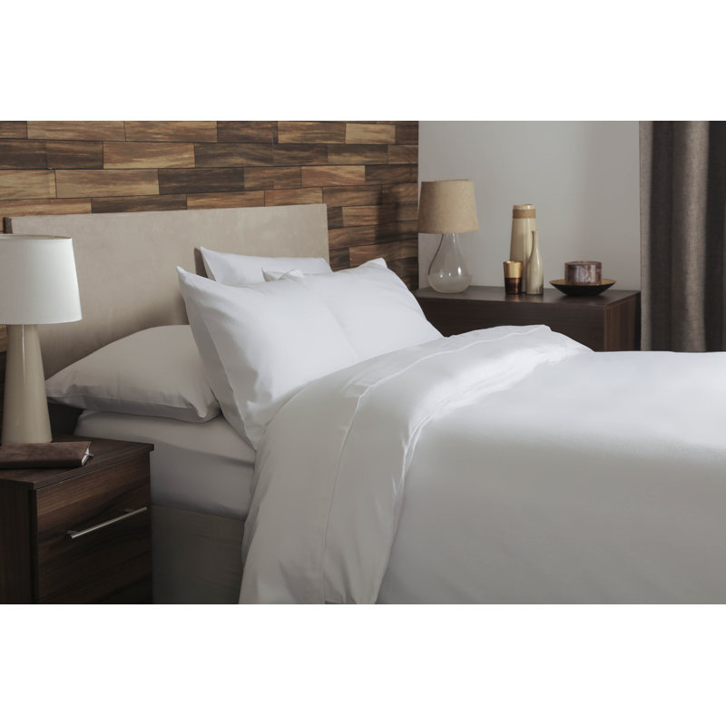 Cotton Solid Colour Duvet Cover Set with Pillowcases, Single Duvet Cover + 1 Standard Pillowcase, White