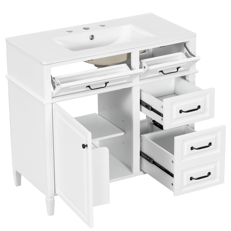 Meuble-lavabo 36 po avec comptoir en céramique