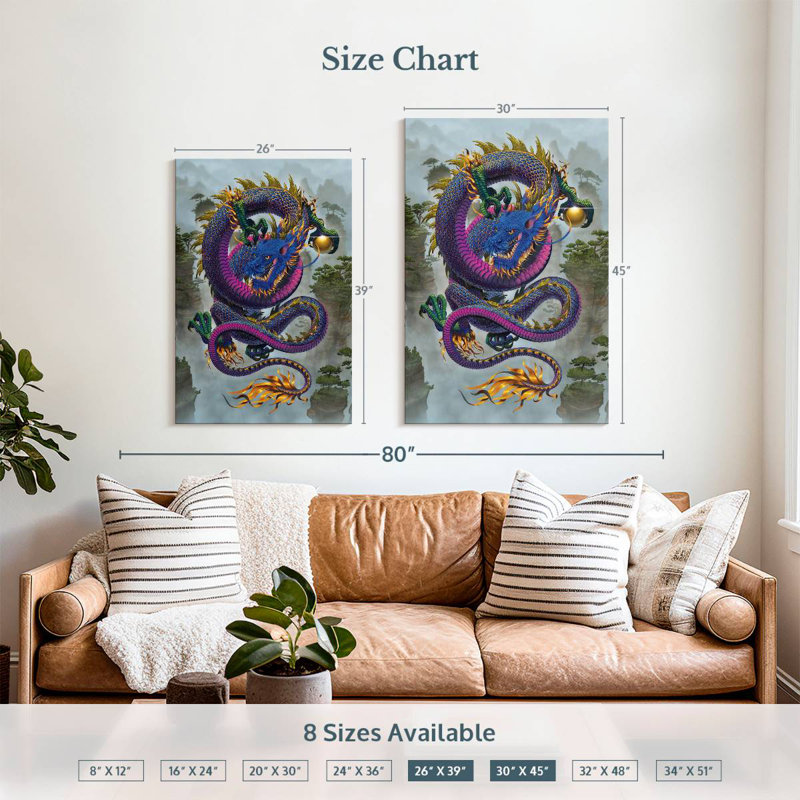 Brampt Good Fortune Dragon, 39" H x 26" W