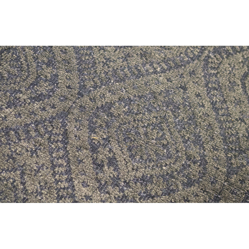 Wool Damask Area Rug