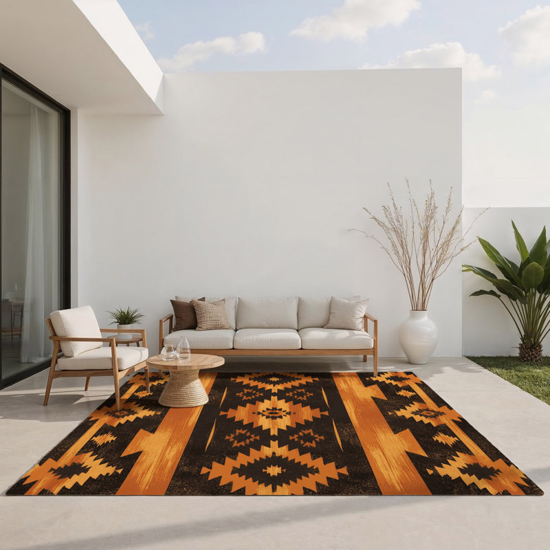 Roaming Ridge Indoor And Outdoor Area Rug, Rectangle 4' x 6'