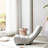 Balcony Chair - 4-segment Adjustable Gray Metal Reclining For Living Room, Space Efficient Back