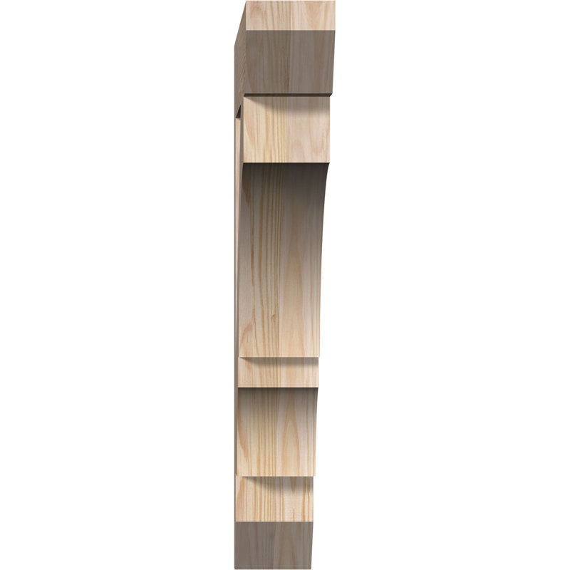 Support lisse à lattes Balboa l 3 3 po x P 24 po x H 24 po, H 24 po x l 3,5 po x P 24 po, Sapin de Douglas, Lisse