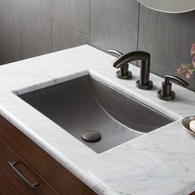 Lavabo de salle de bain rectangulaire encastré en béton Cabrillo NativeStone