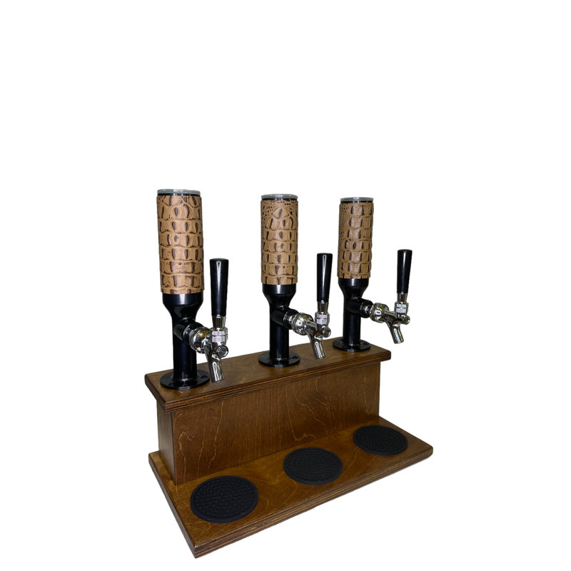 Triple poignée de base - Tour en cuir de vache Whisky, Brun