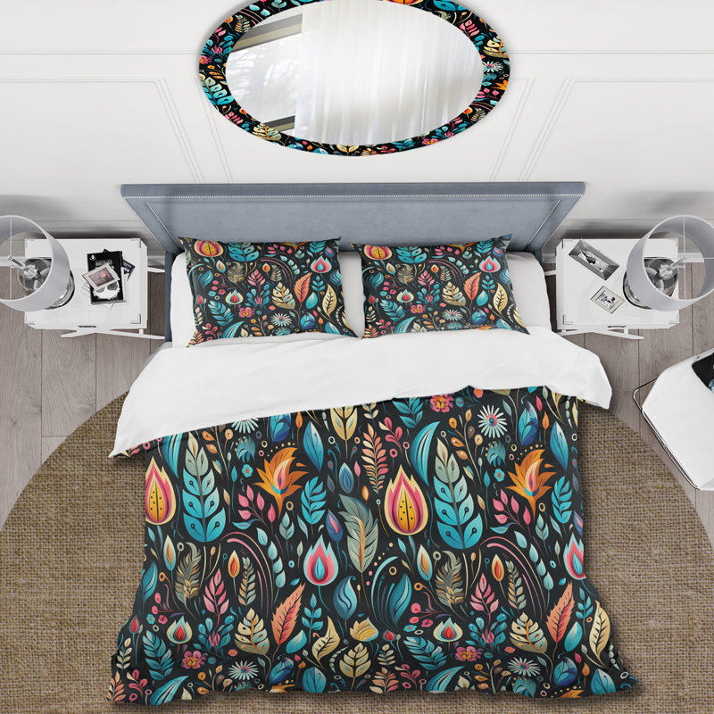 Tribal Frivolity Boho Motif III - Ensemble de housse de couette Boho - Microfibre de polyester