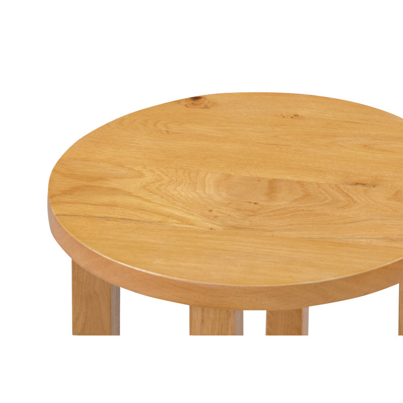 Bittencourt Solid Wood Cross Legs End Table