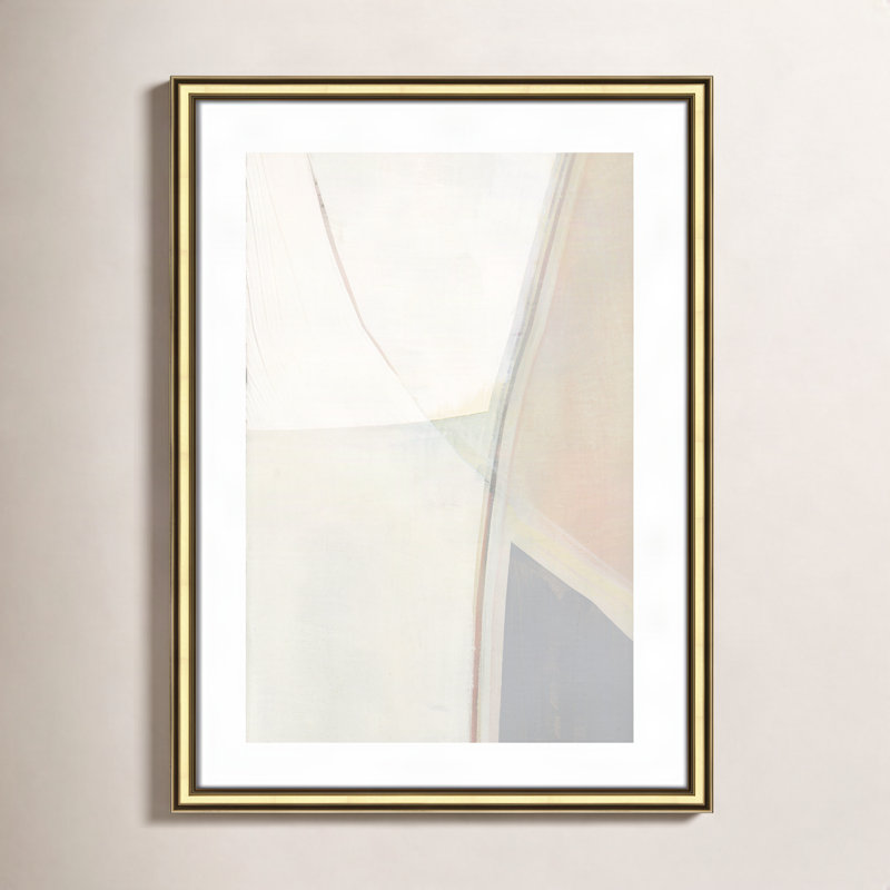 Alexandria In Neutral II - Painting Print, 23" H x 17" W x 0.88" D, Gold Framed Paper