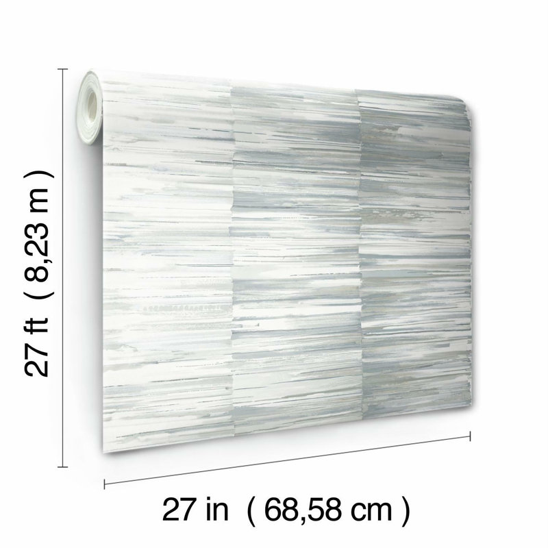 Rouleau de papier peint L 27 pi x l 27 po Artist's Palette, Bleu / gris