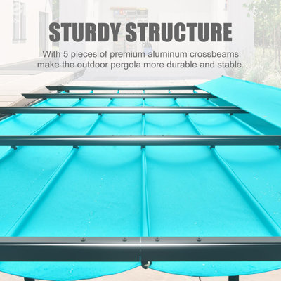 Pergola d'extérieur en aluminium rétractable avec auvent