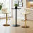 Velvet Adjustable Height Swivel Bar Stool Set of 2, Modern Woven Counter Stool with Golden Base for Kitchen Island (Set of 2, Beige)-1144765667-1144765669