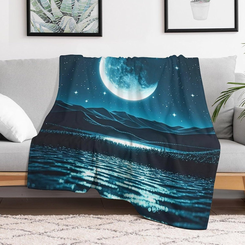 Couverture de nuit pour la maison, jeté lavable pour le voyage, couvertures légères et chaudes pour le camping, couvertures douces pour femmes, couvertures respirantes 60 po x 50 po