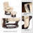Faux Leather Recliner Chair with Massage and Ottoman, 360 Degree Swivel, Removable Lumbar Pillow-1264629910