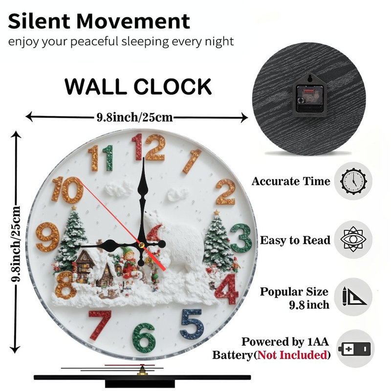 Joyeux Noël, horloge, renne