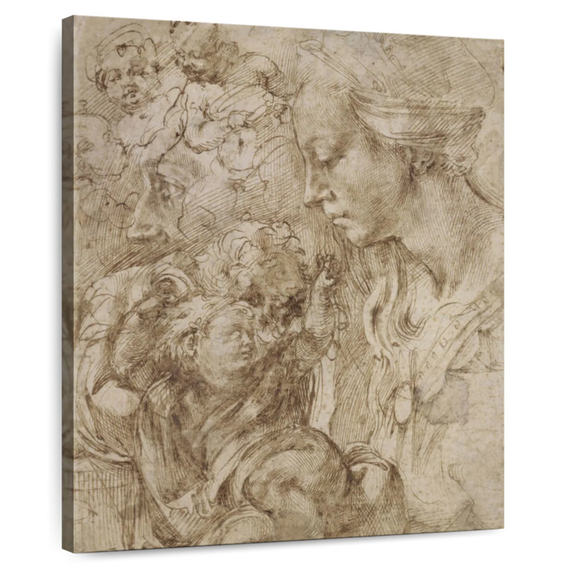 Études pour une Sainte Famille, H 25 po x l 20 po