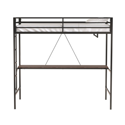Lit superposé simple avec tablettes Ethaniel