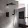 Wall Mounted Shower Head System 12 Inch Stainless Steel Square Rainfull Shower Combo with Valve