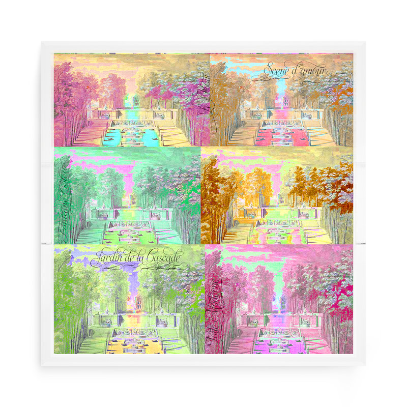 Jardin Tuilleries Brights Acrylic Square Decorative Tray, 15"W x 15"D x 2"H