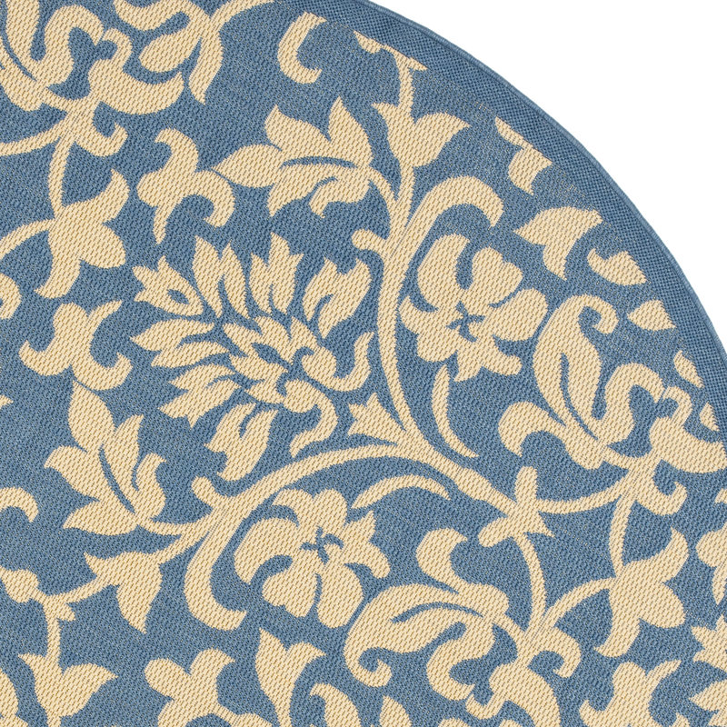 Davonia Performance Floral / Flower Indoor/Outdoor Area Rug, Round 5'3"