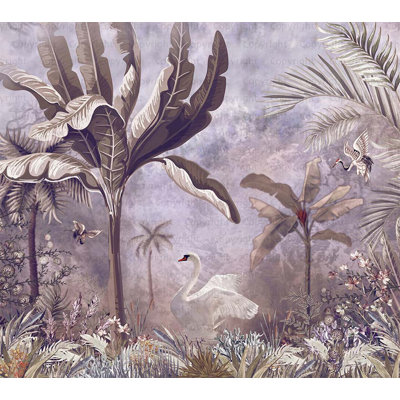 Papier peint panoramique Swan and Palm
