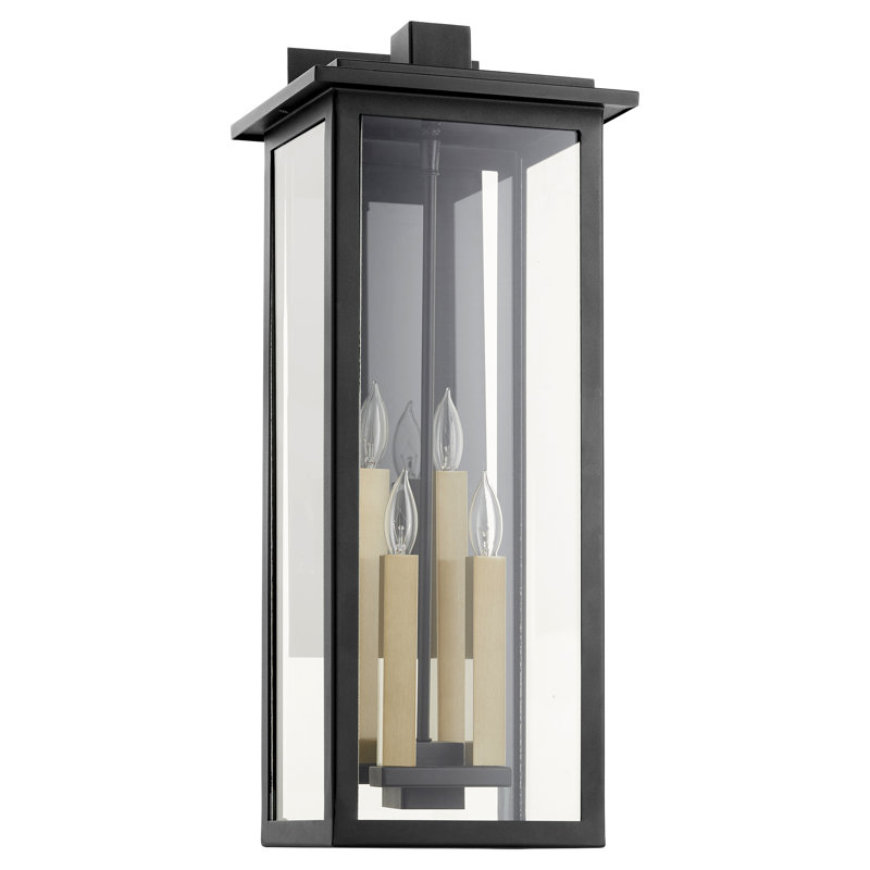 Lanterne murale d'extérieur noire 4 lumières Westerly, H 21 po x l 11 po x P 8 po
