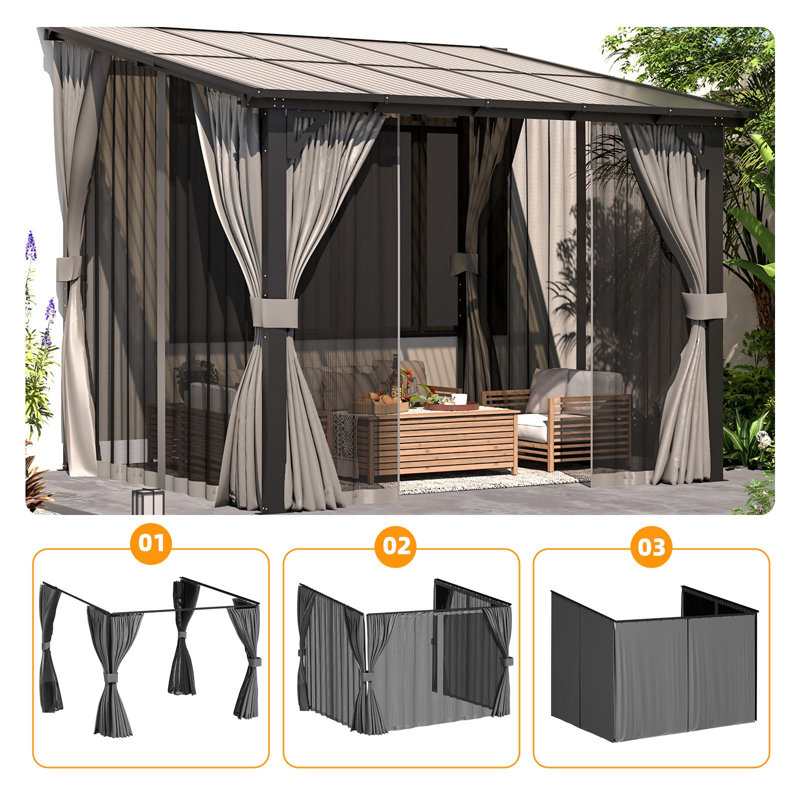 AECOJOY Polyester Replacement Canopy for Gazebo