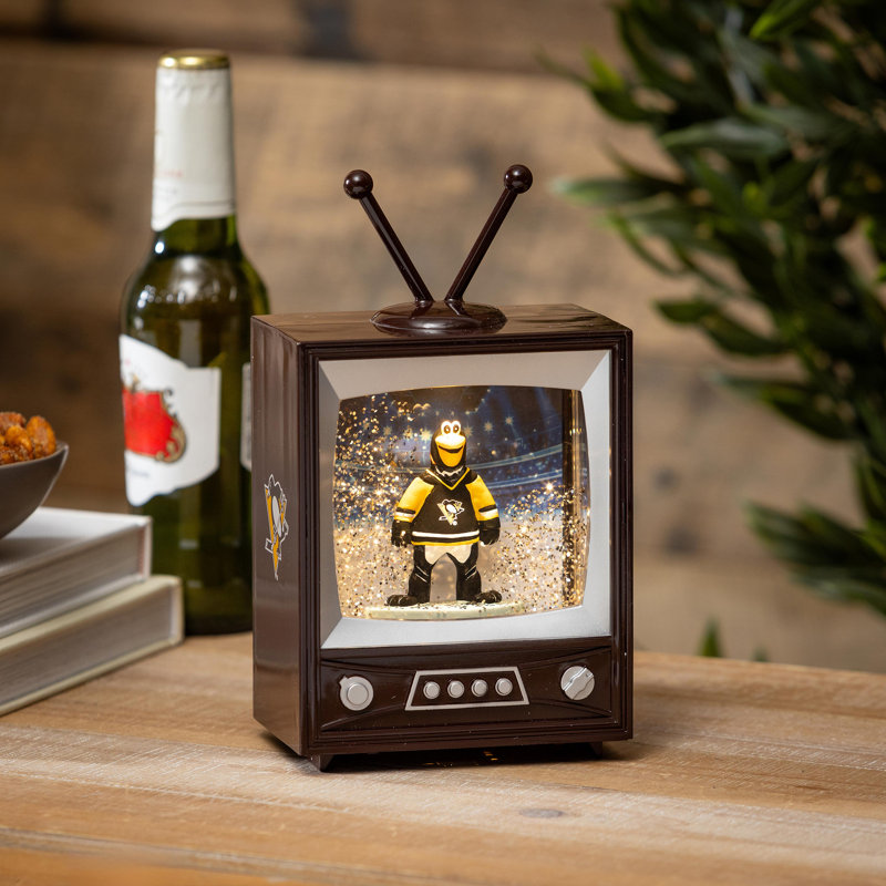 Pittsburgh Penguins Lighted Vintage TV Water Lantern