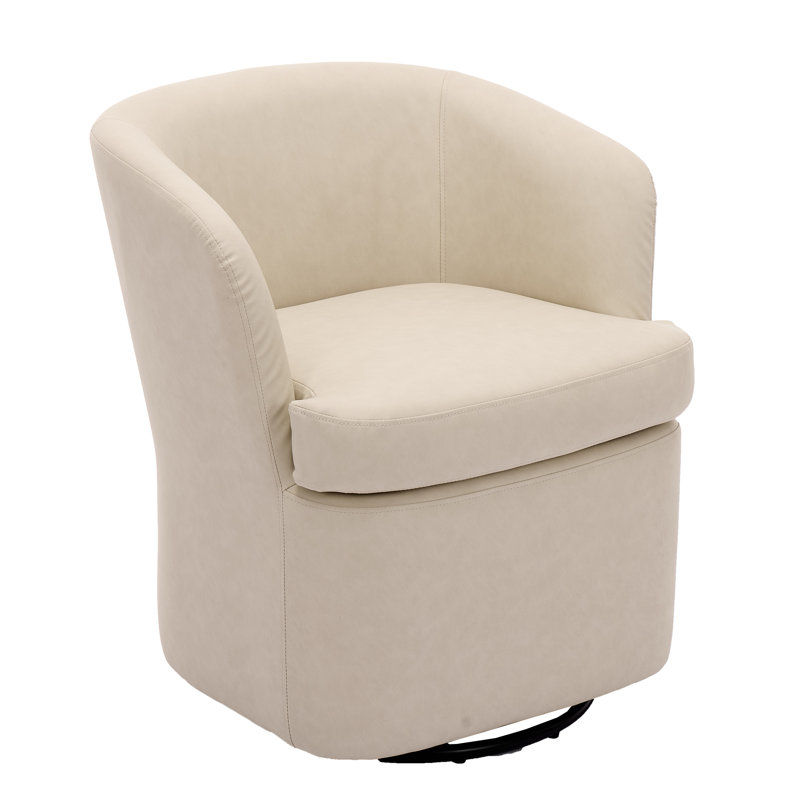 Chaise pivotante en similicuir (ensemble de 6), Beige