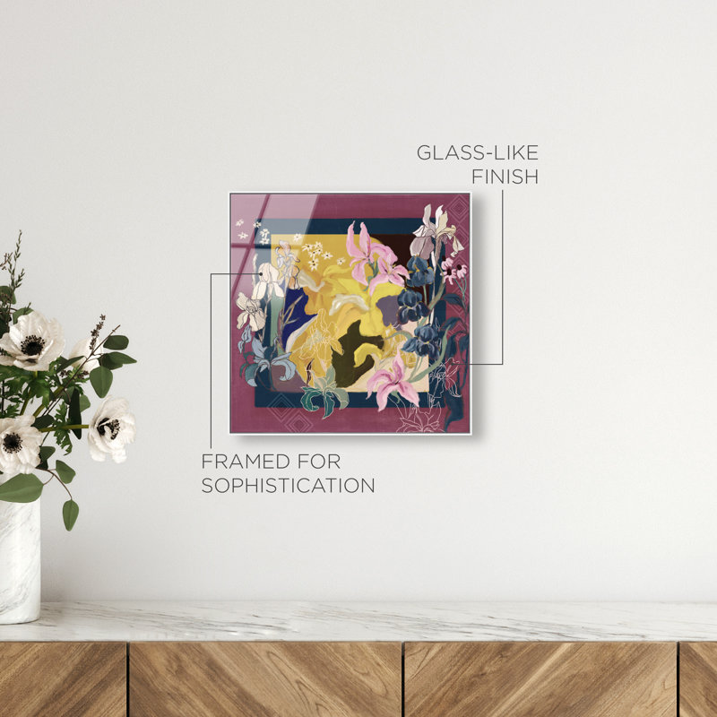 Layered Bloom Print by Oliver Gal, 13"H x 13"W, White Floater Frame