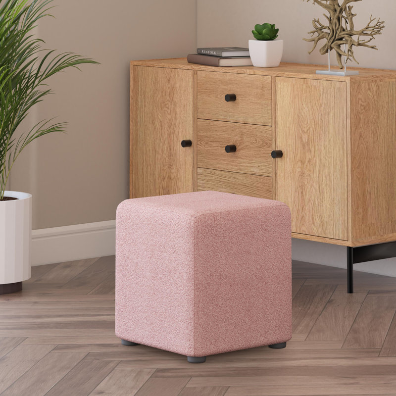 Aliete Accent Stool, Boucle, Pink