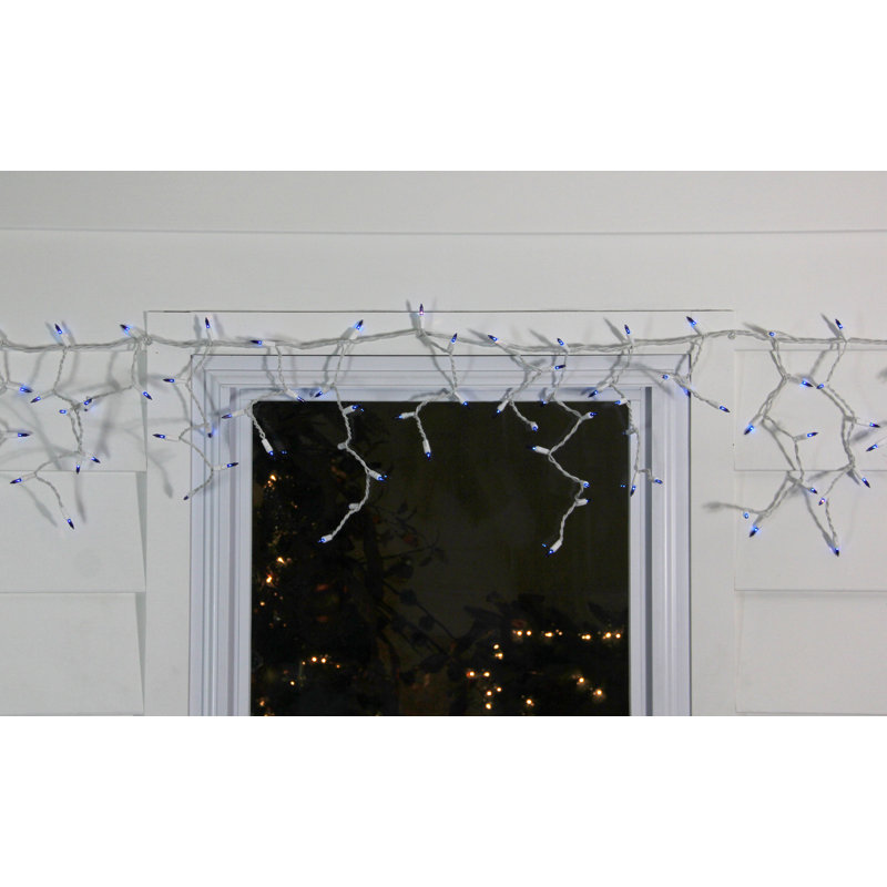 Mini guirlande de 50 glaçons de Noël, H 1 po x l 1 po x P 31,2 po po, Bleu