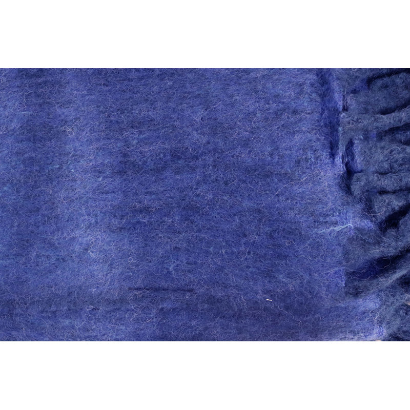 Jeté 100% laine Hidalgo, Bleu, 2.9