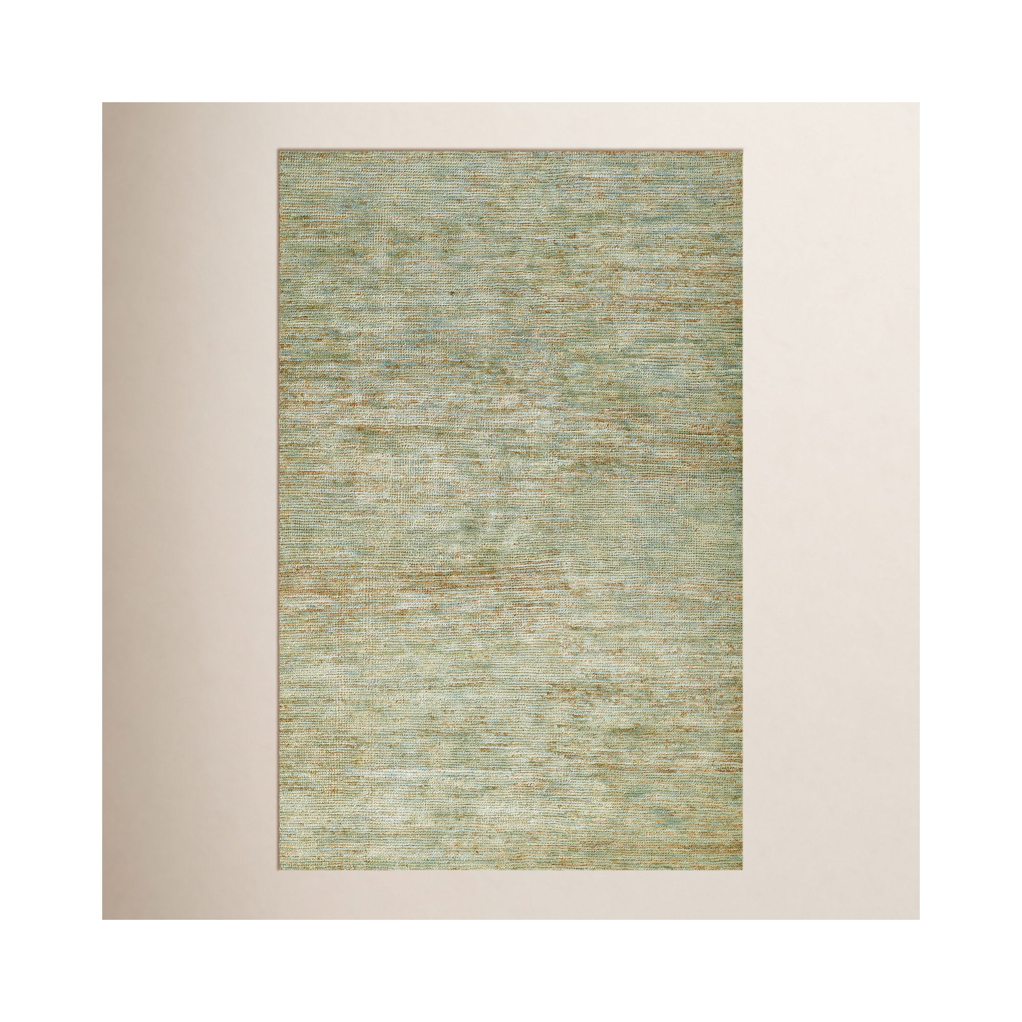 Sarina Handmade Green Rug, Rectangle 8' x 10'