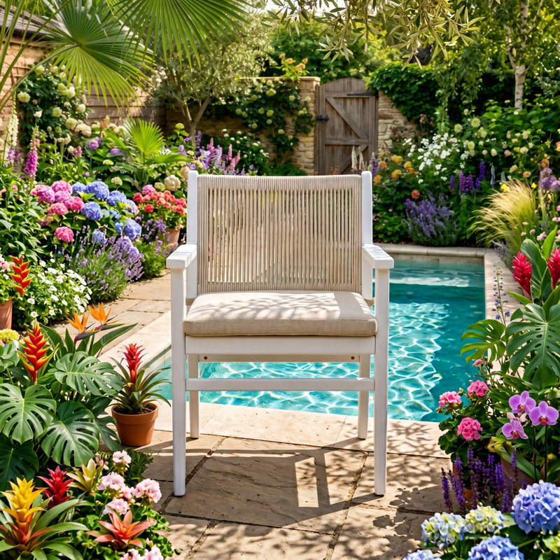 Ensemble de chaises de patio en bois d'acacia et de corde tissée l 24,25 po x P 22,25 po x H 32 po Christopher Knight Home (ensemble de 2)