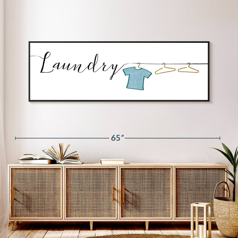 Wash And Dry I, 57" X 19", Floating Frame Black