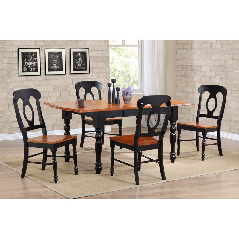 Azizi Solid Wood Top Four Leg Dining Set