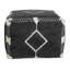 Repose-pieds 18 po noir 100% coton