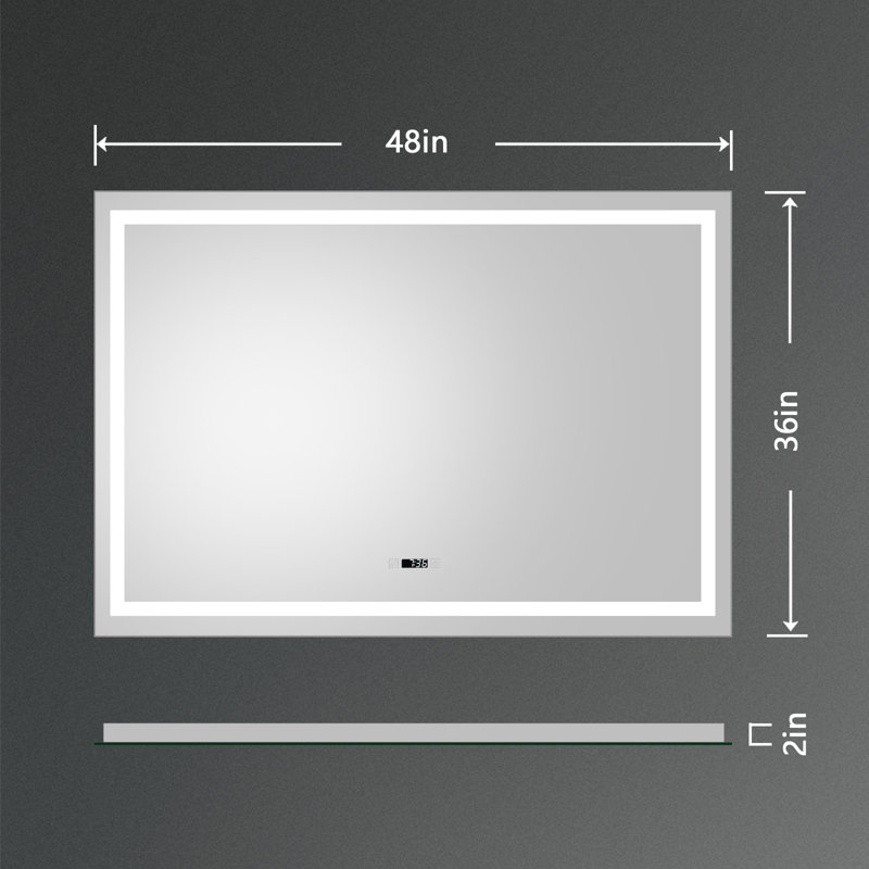 Miroir lumineux de maquillage / rasage, 36 po x 48 po