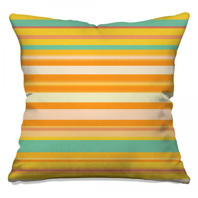 Coussins décoratifs multicolores à rayures horizontales double face