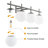 30.7" 4-Light Dimmable Bathroom Vanity Light with Frosted Glass Shades-384108497