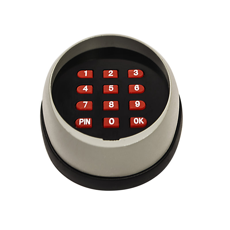 Compact Black and Red Wireless Gate Keypad