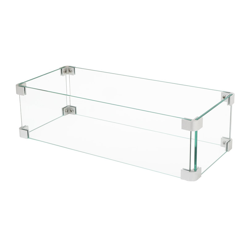 Pare-feu rectangulaire en verre