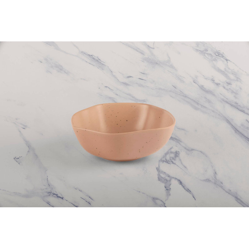 Bol empilable en porcelaine de qualité supérieure EARTH-DARK SAND, 5,5 po, Sable foncé