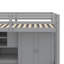 Lit superposé simple à levage hydraulique avec garde-robe, rangement et tiroirs intégrés-812832429